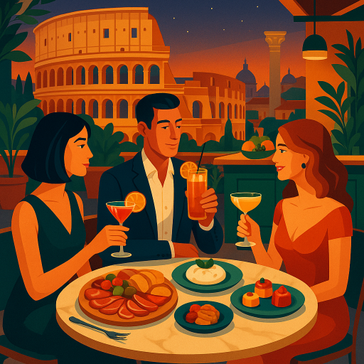 The Court Rooftop Bar. Palazzo Manfredi Roma